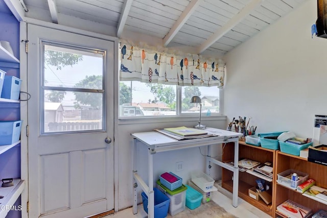 320 W Lemon Ave, Monrovia, CA 91016 - interior space with wooden ceiling