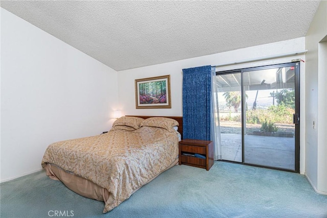 5870 Winncliff Dr, Jurupa Valley, CA 92509 - bedroom with access to exterior, carpet floors, and a textured ceiling