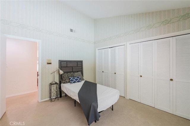 30243 Avenida Selecta, Rancho Palos Verdes, CA 90275 - carpeted bedroom with wallpapered walls and two closets