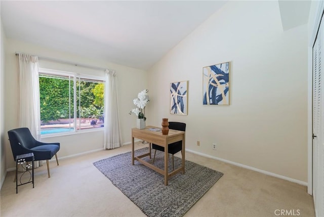 30243 Avenida Selecta, Rancho Palos Verdes, CA 90275 - carpeted office featuring baseboards and lofted ceiling