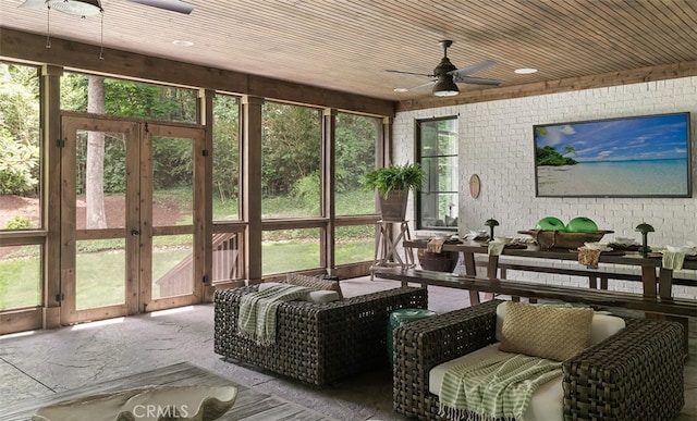 3530 Trimble Ct, Nashville, TN 37215 - sunroom with a ceiling fan