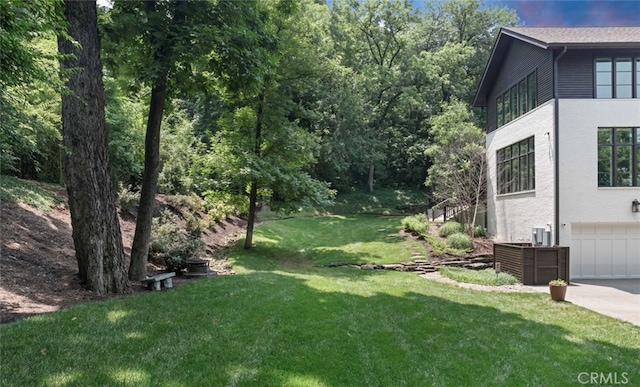 3530 Trimble Ct, Nashville, TN 37215 - view of grassy yard with an attached garage and driveway