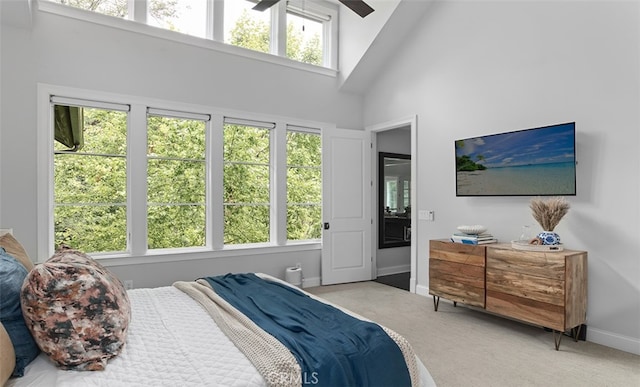 3530 Trimble Ct, Nashville, TN 37215 - bedroom featuring a high ceiling, carpet floors, and ceiling fan