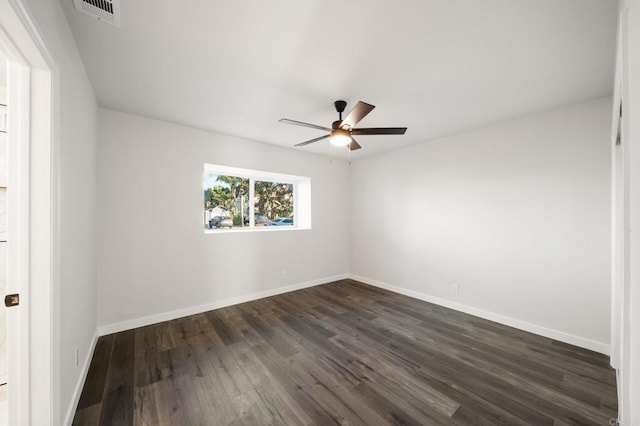 11233 Mountain, Riverside, CA 92505 - unfurnished room with dark wood-style flooring and ceiling fan