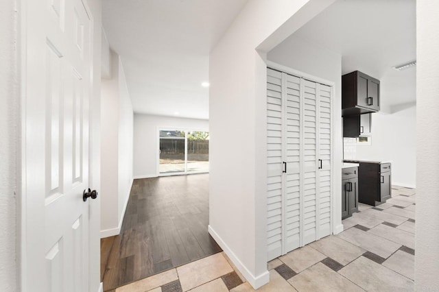11233 Mountain, Riverside, CA 92505 - hallway featuring recessed lighting and light tile patterned floors