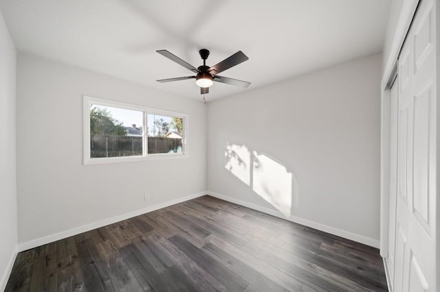 11233 Mountain, Riverside, CA 92505 - spare room featuring dark wood-type flooring and ceiling fan