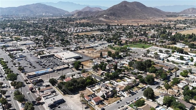 3747 Mintern St, Jurupa Valley, CA 92509 - aerial view of property and surrounding area featuring mountains