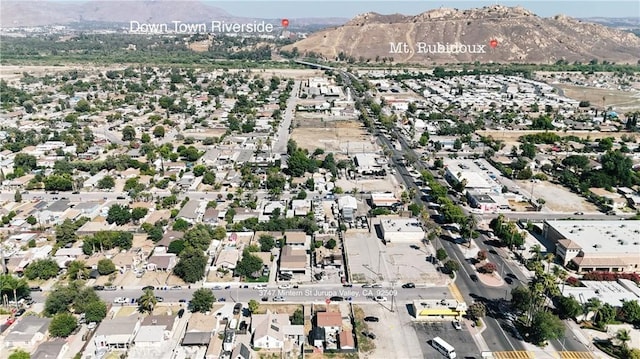 3747 Mintern St, Jurupa Valley, CA 92509 - aerial view of property and surrounding area featuring a mountainous background