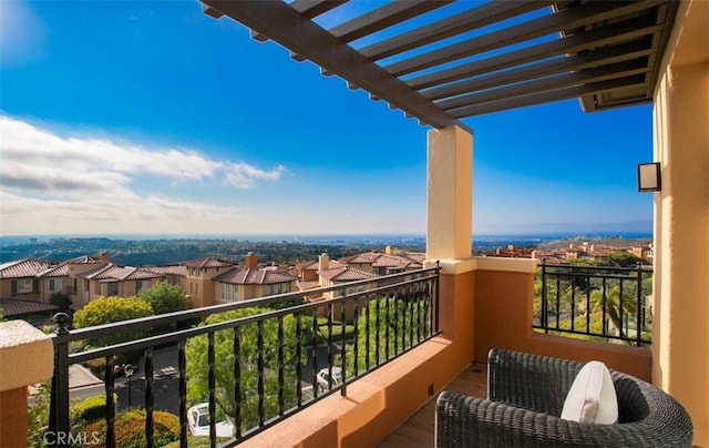 7 Suprema Dr, Newport Coast, CA 92657 - balcony featuring a pergola and a residential view