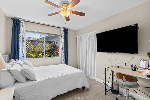 825 Rosana Pl, Nipomo, CA 93444 - bedroom with light wood-style floors and a ceiling fan