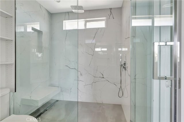 6943 Goodland Ave, North Hollywood, CA 91605 - bathroom featuring a marble finish shower