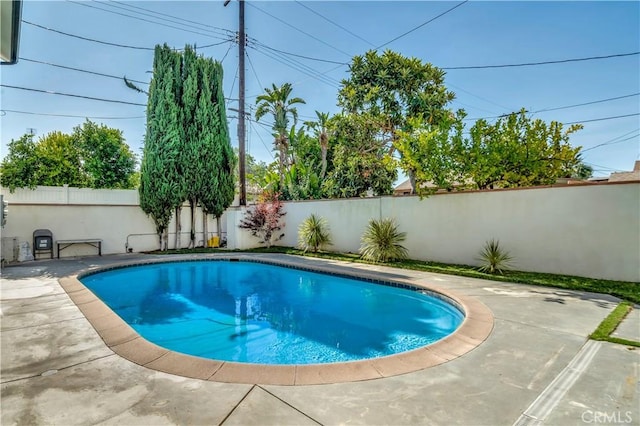 6943 Goodland Ave, North Hollywood, CA 91605 - view of swimming pool with a fenced backyard and a patio