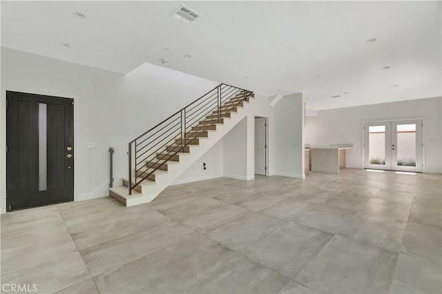 6943 Goodland Ave, North Hollywood, CA 91605 - entryway with stairway and french doors