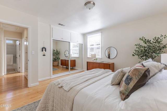 1500 E Topeka St, Pasadena, CA 91104 - bedroom featuring light wood-type flooring and a closet