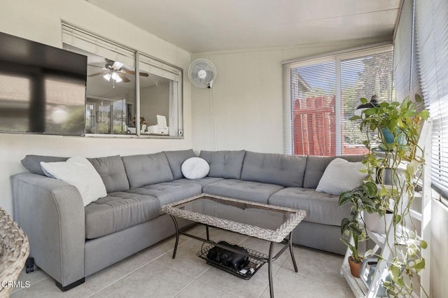 1716 Shoreline St, Camarillo, CA 93010 - tiled living room featuring ceiling fan
