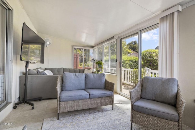 1716 Shoreline St, Camarillo, CA 93010 - sunroom / solarium with tile patterned flooring and lofted ceiling