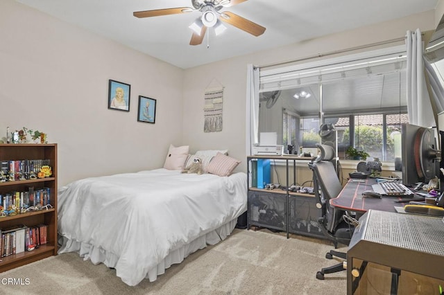 1716 Shoreline St, Camarillo, CA 93010 - carpeted bedroom with an office area and a ceiling fan