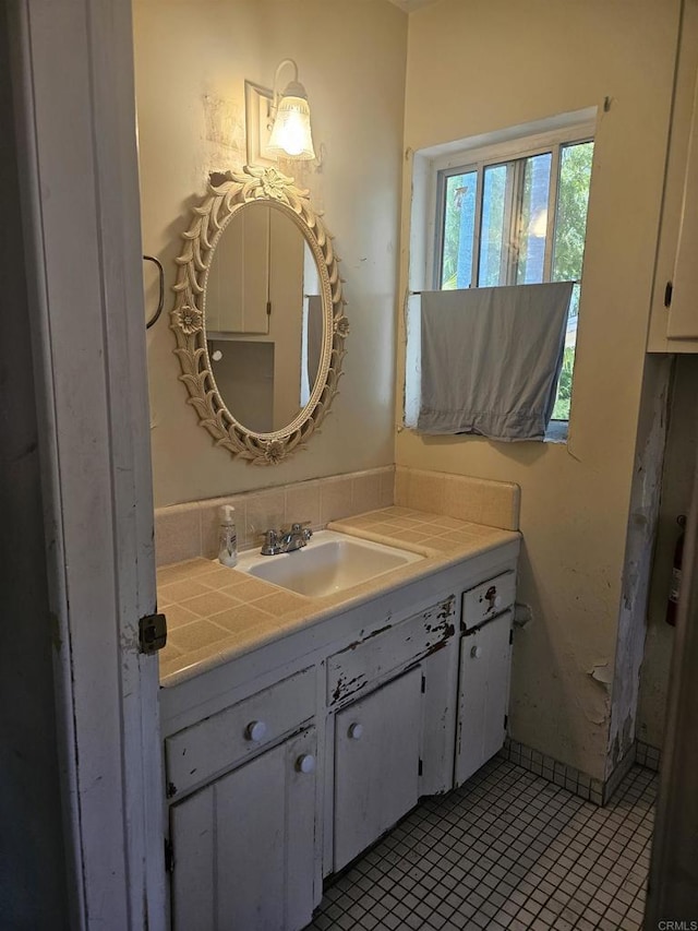 733 Cathy, Cardiff By The Sea, CA 92007 - bathroom with vanity and tile patterned floors