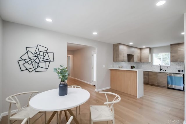 3629 Gilmore St, San Diego, CA 92113 - dining space featuring light wood finished floors and recessed lighting