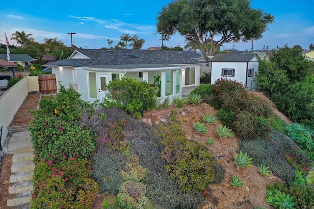 4107 Cole Way, San Diego, CA 92117 - view of front of property featuring stucco siding and a shingled roof