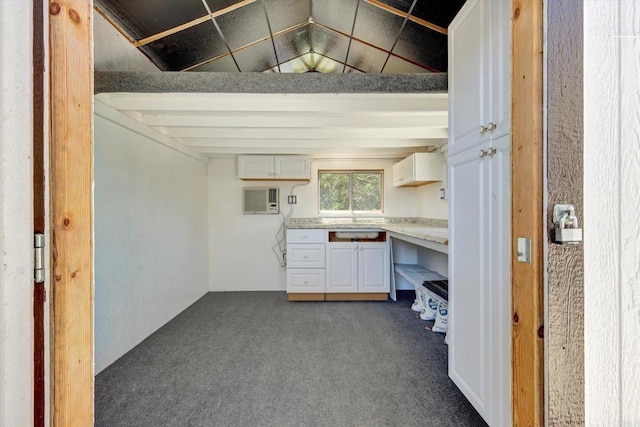 4107 Cole Way, San Diego, CA 92117 - bar featuring dark carpet, lofted ceiling, and an AC wall unit