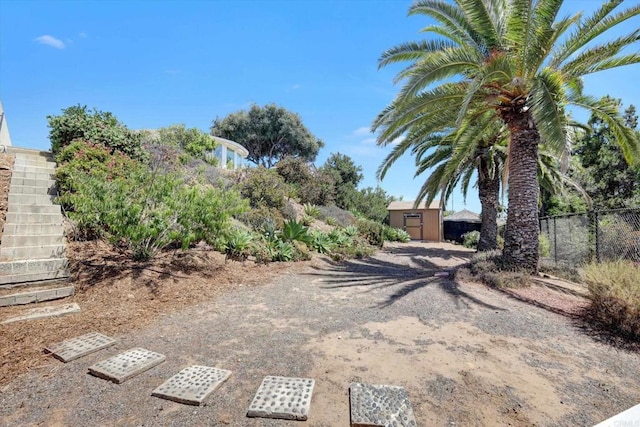 4107 Cole Way, San Diego, CA 92117 - view of yard featuring a storage shed