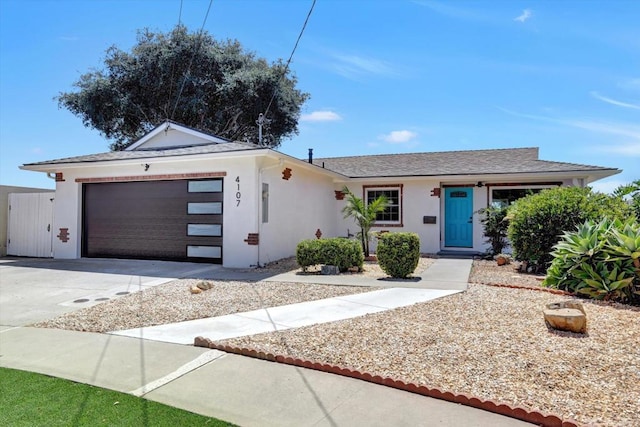 4107 Cole Way, San Diego, CA 92117 - ranch-style house with stucco siding, an attached garage, and concrete driveway