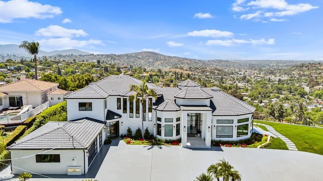 9355 Lavell St, La Mesa, CA 91941 - view of front of property featuring a mountain view, stucco siding, and a tile roof