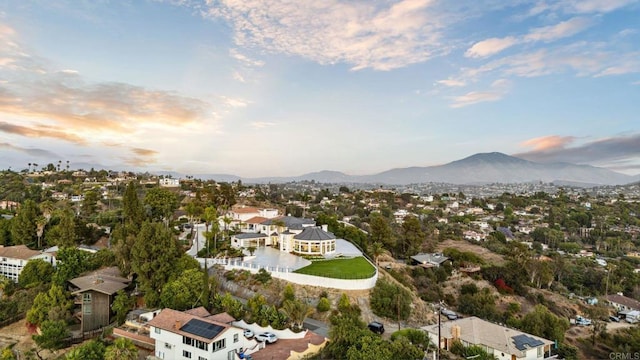 9355 Lavell St, La Mesa, CA 91941 - aerial view of property and surrounding area with a mountainous background