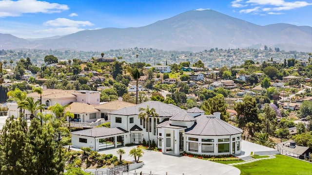9355 Lavell St, La Mesa, CA 91941 - aerial perspective of suburban area with a mountainous background