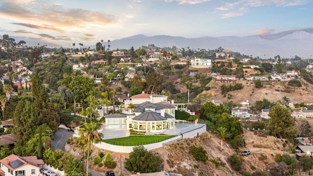 9355 Lavell St, La Mesa, CA 91941 - aerial perspective of suburban area featuring a mountainous background