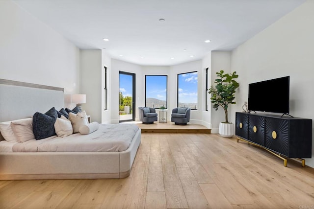9355 Lavell St, La Mesa, CA 91941 - bedroom with hardwood / wood-style flooring and recessed lighting