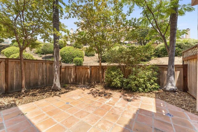 12032 Calle De Medio Unit 169, El Cajon, CA 92019 - fenced backyard featuring a patio