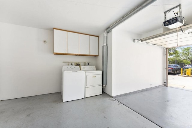 12032 Calle De Medio Unit 169, El Cajon, CA 92019 - laundry room with cabinet space, washer and clothes dryer, and a garage
