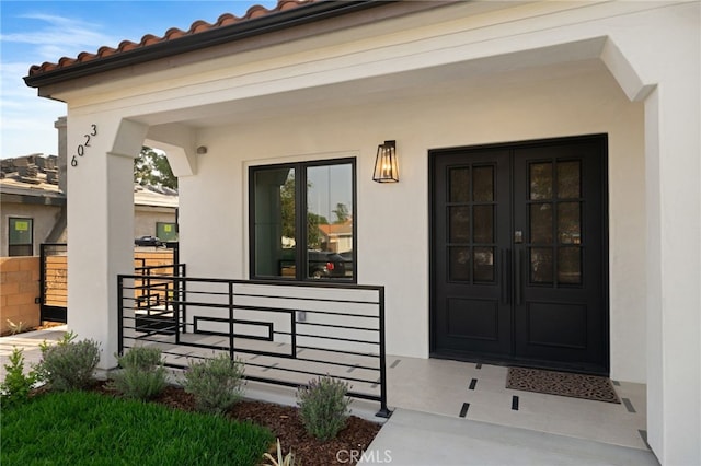 6023 Kauffman Ave, Temple City, CA 91780 - entrance to property featuring stucco siding and french doors