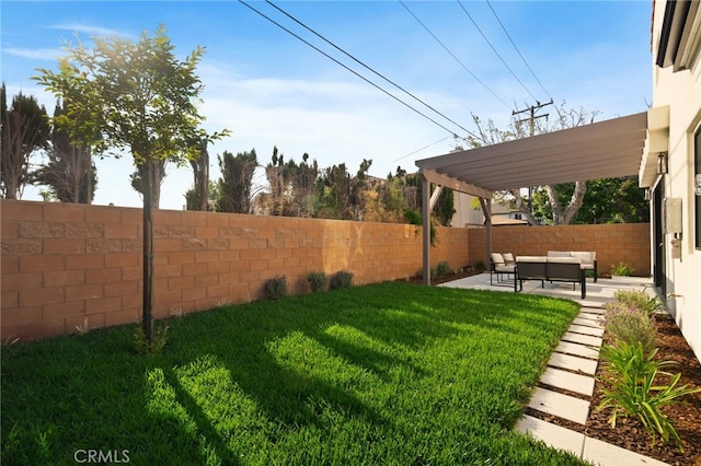 6023 Kauffman Ave, Temple City, CA 91780 - fenced backyard with an outdoor hangout area and a patio