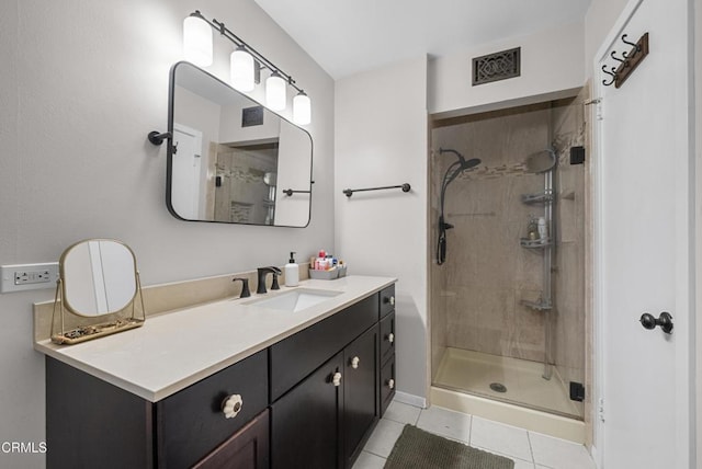 527 Keyser Rondo, Camarillo, CA 93010 - full bath with tile patterned floors, vanity, and a stall shower