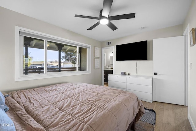 527 Keyser Rondo, Camarillo, CA 93010 - bedroom with light wood-style flooring and a ceiling fan