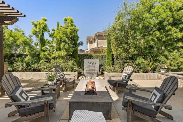 1480 Regatta Rd, Carlsbad, CA 92011 - view of patio with a fire pit