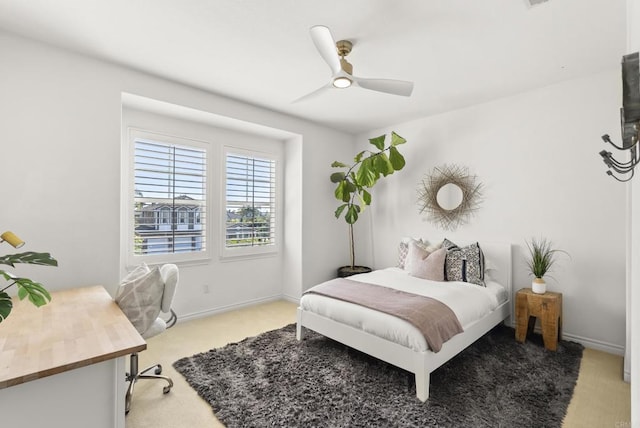 1480 Regatta Rd, Carlsbad, CA 92011 - bedroom with light colored carpet and ceiling fan