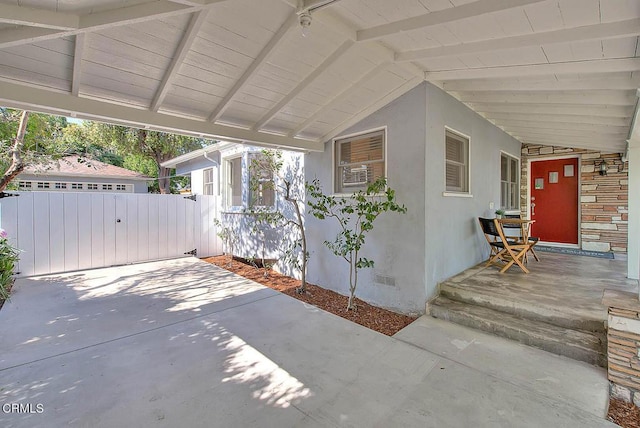 3671 Grayburn Rd, Pasadena, CA 91107 - doorway to property featuring stucco siding and a gate