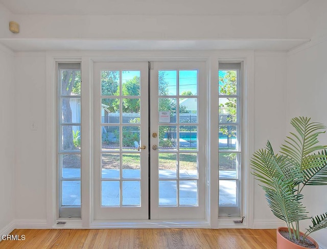 3671 Grayburn Rd, Pasadena, CA 91107 - doorway to outside with plenty of natural light and light wood-style floors