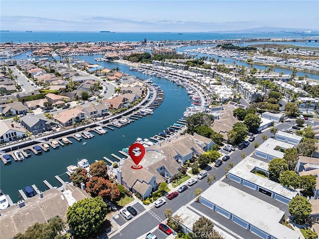 3496 Windspun, Huntington Beach, CA 92649 - aerial view of residential area with a marina and a nearby body of water