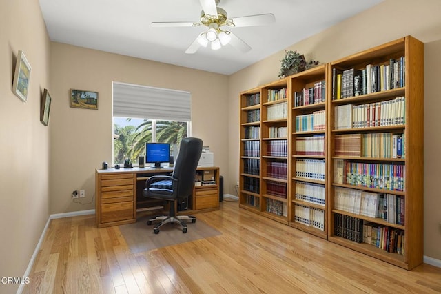 1776 Marsala Way, Camarillo, CA 93012 - home office with light wood-style flooring and ceiling fan