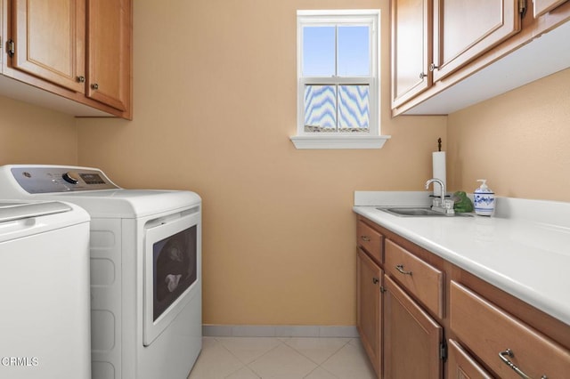1776 Marsala Way, Camarillo, CA 93012 - laundry room featuring washing machine and dryer, cabinet space, and light tile patterned floors