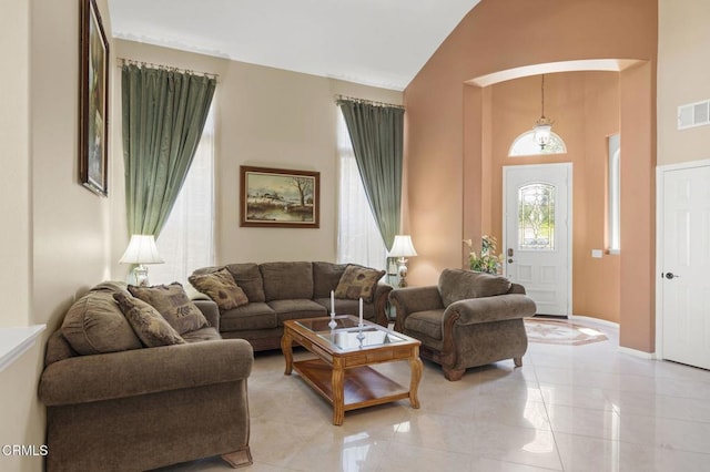 1776 Marsala Way, Camarillo, CA 93012 - living area featuring high vaulted ceiling and baseboards