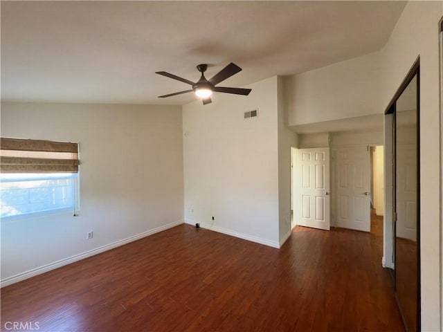 25488 Orange Crest Way, Loma Linda, CA 92354 - spare room with ceiling fan and dark wood-style floors