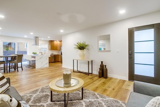 482 Wykes St, Chula Vista, CA 91911 - living area with light wood finished floors and recessed lighting