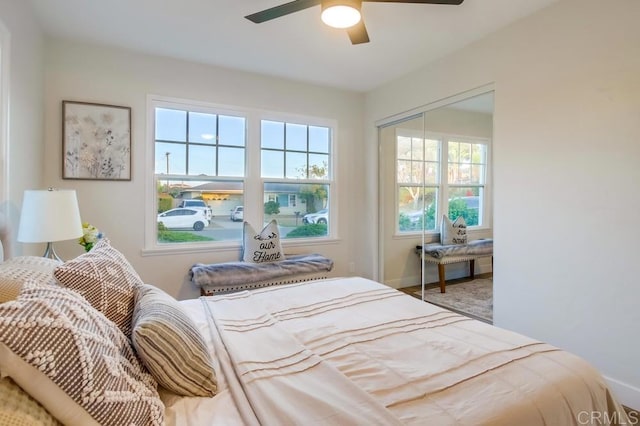 482 Wykes St, Chula Vista, CA 91911 - bedroom featuring a closet, multiple windows, and a ceiling fan