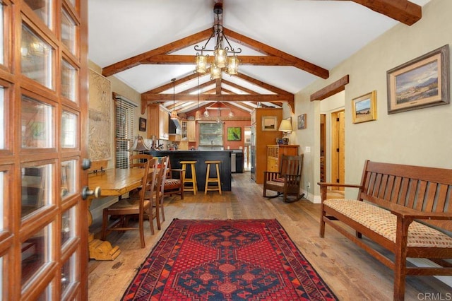 934 Arden Dr, Encinitas, CA 92024 - dining space with wood finished floors and a chandelier